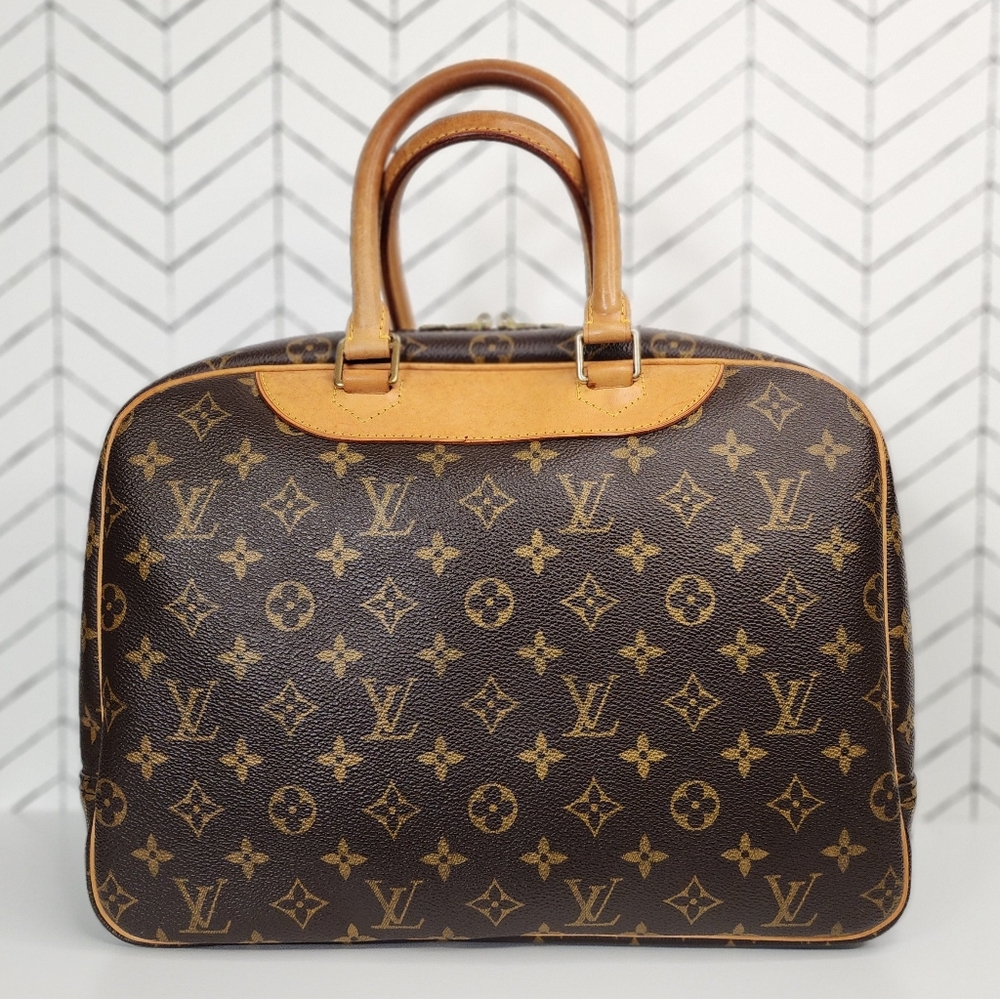 Louis Vuitton Brown Monogram Canvas Top Handle Satchel with Tan Leather Trim - Picture 3 of 16